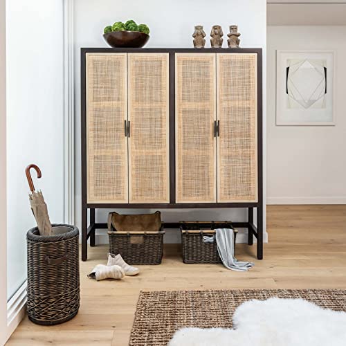 Tall Narrow Wicker Storage Basket, S, Walnut Brown - view 3