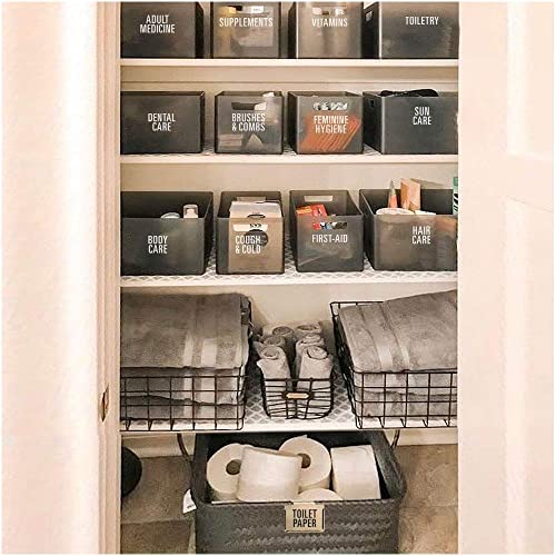 162 Bold All Caps Laundry Room Labels Set. White Labels on Clear Backing,. 162 Laundry, Linen Closet & Cleaning Supplies Vinyl Stickers. Organization Storage System - view 4