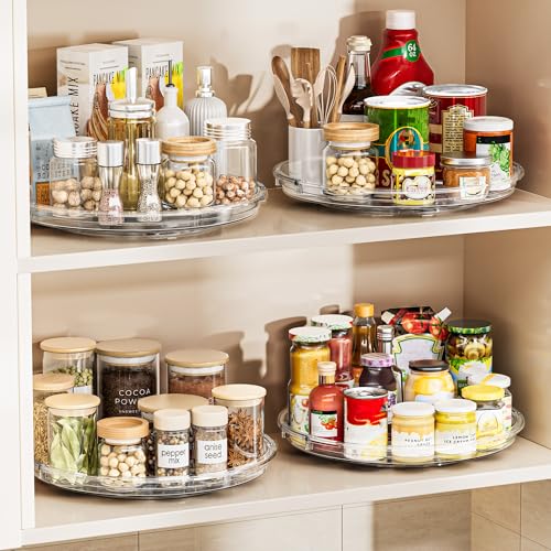 12 in Lazy Susan Turntable, 4 Pack Clear Spice Rack, Organizer Storage - view 4