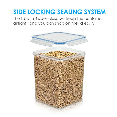 5.2L Flour Sugar Storage Containers, 4 PCS, Blue - view 4