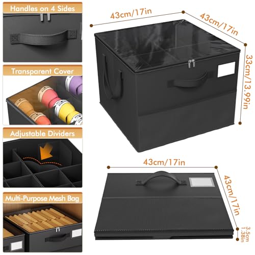 Large Reinforced 2 Pack Shoe Organizer for Closet with Adjustable Dividers - view 5