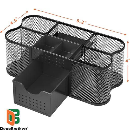 Desk Organizers Pen Holder Office Caddy Storage, Black - view 6