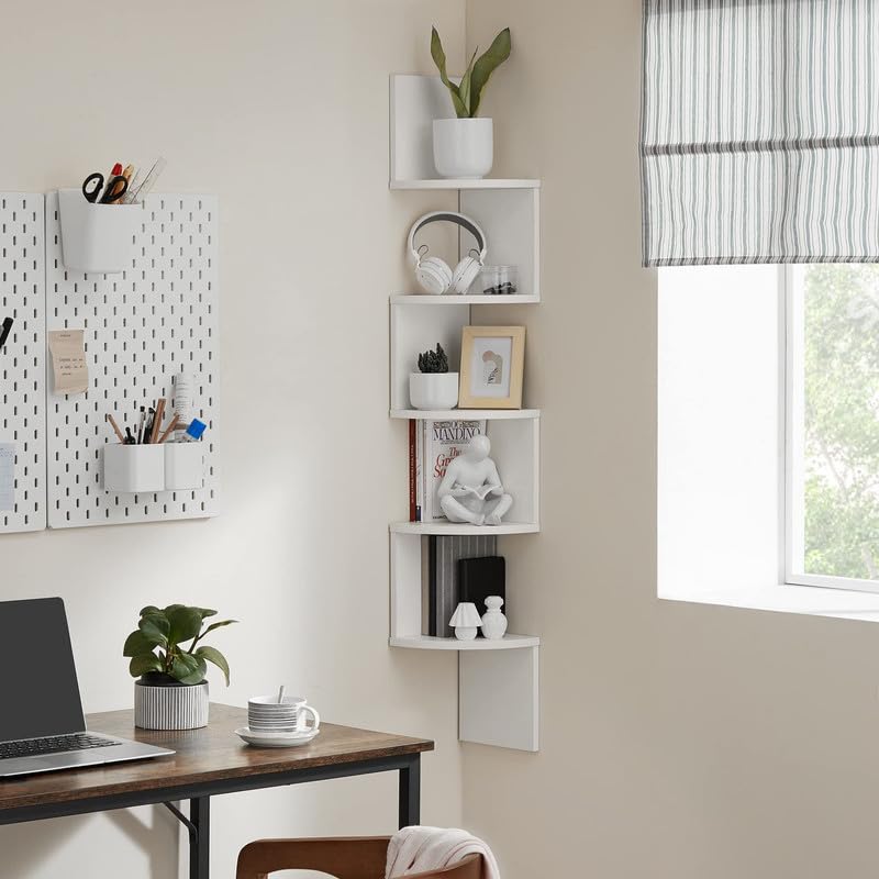 Corner Shelf Wall Mount, 5-Tier Floating Corner Bookshelf - view 4