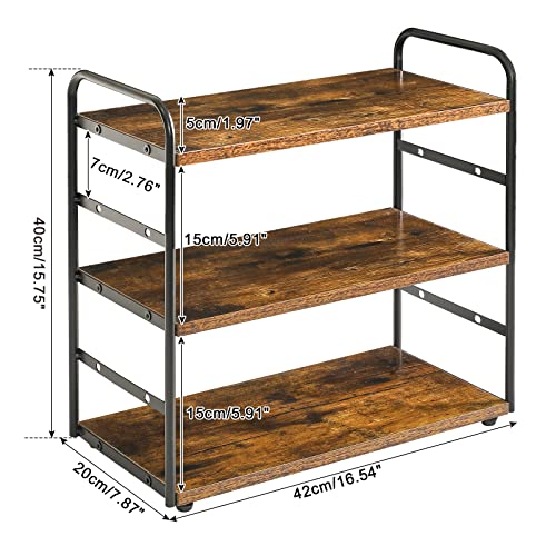 Kitchen Countertop Standing Storage Shelf,Brown - view 3