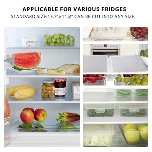 7PCS Shelf Mats Refrigerator Liners Washable Refrigerator Pads Fridge Mats Drawer Placemats Home Kitchen Gadgets Accessories Organization for Top Freezer(White) - view 5