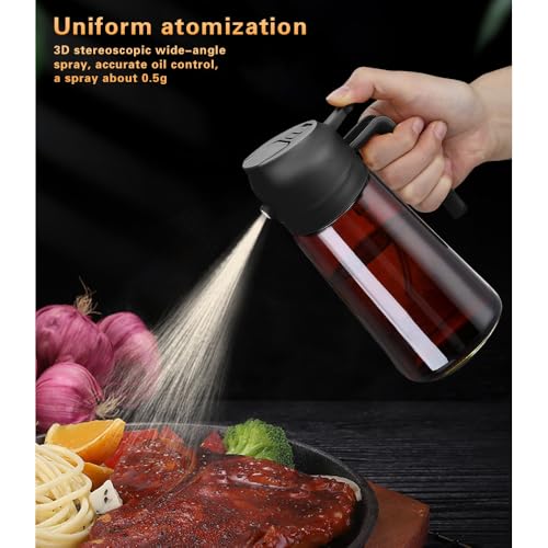 Oil Sprayer, 2 in 1 Oil Sprayer for Kitchen Cooking, 470ml Oil Spray Bottle for Home - view 2