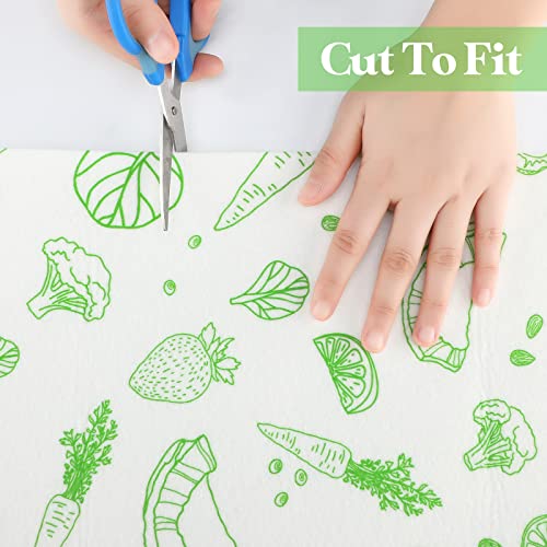 10 Pcs Refrigerator Liners Absorbent Fridge Shelf Mats, Fruit - view 2
