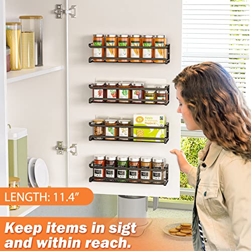 Spice Rack Wall Mounted 2 Pack, Black,11.41x2.75x2.75in - view 2