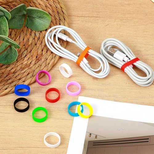 50 PCS Silicone Rubber Bands Set, High Elasticity Reusable Elastic Bands 20x7mm, Colorful Durable Bands for Cable Management, DIY Crafts, Office Supplies, Kitchen Storage and Outdoor Gear - view 5