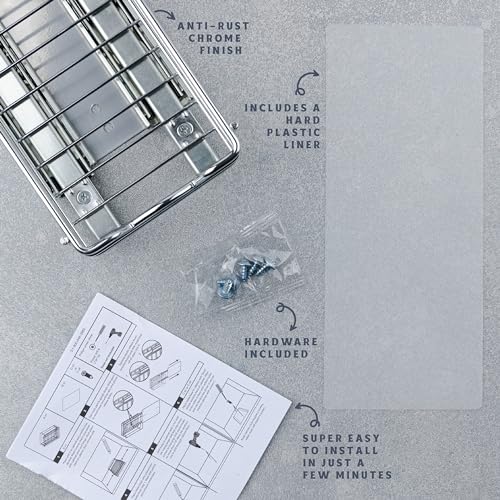 Pull Out Cabinet Organizer for Spices, Cans - Heavy Duty with Lifetime Limited Warranty- Pull Out Spice Rack- Cabinet Pull Out Shelf for Cans,Dishes, Etc, 4" Wx10-3/8 Dx8-7/8H, Silver - view 3