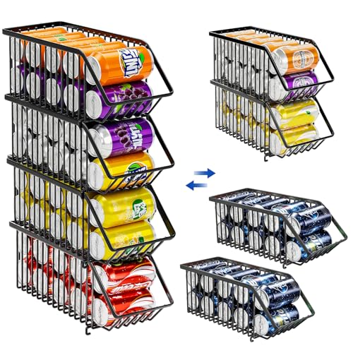 8 Pack Soda Can Organizer Dispenser For Fridge/Pantry, Cans Organizer Rack - view 5
