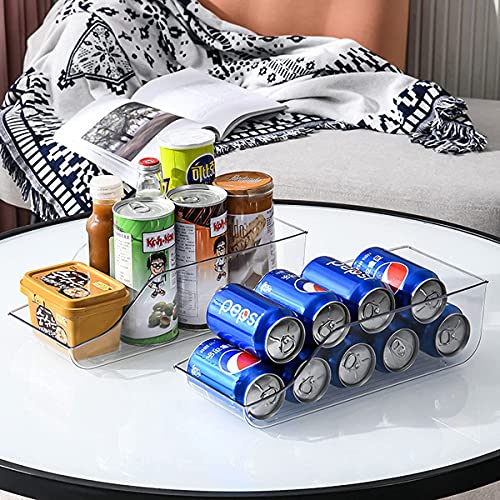 2Pcs Soda Can Organizer for Refrigerator, Refridge Organization and Storage, Canned Goods Organizer for Pantry, Produce Containers for Fridge, Clear Plastic Fruit Storage Containers for Fridge - view 5