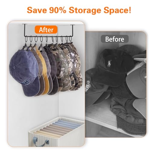 Hat Organizer Hat Rack for Baseball Caps Wall Hat Storage for 20 Caps - view 3