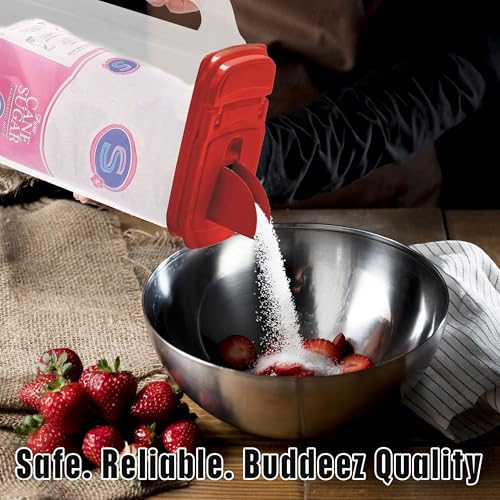 Clear Pantry Storage Container, Dry Storage, 4 Quart, Red Lid - view 5