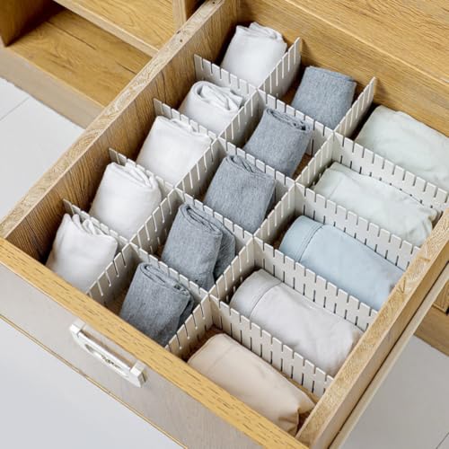 12pcs Adjustable Drawer Organizer DIY Storage System PP Dividers - view 4