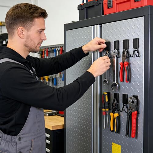 Heavy Duty Magnet Hanger – Steel Hook, Magnetic Mount, Storage Solution | Tool Free Setup, High Load Support, Versatile Hanging System for Garage Workshop Shed Use - view 2