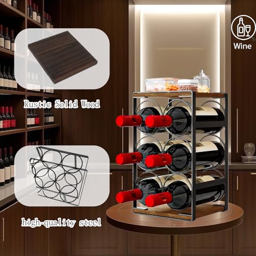 Wine Rack Countertop 6 Bottle Small Wine Racks for Inside Cabinet - view 5