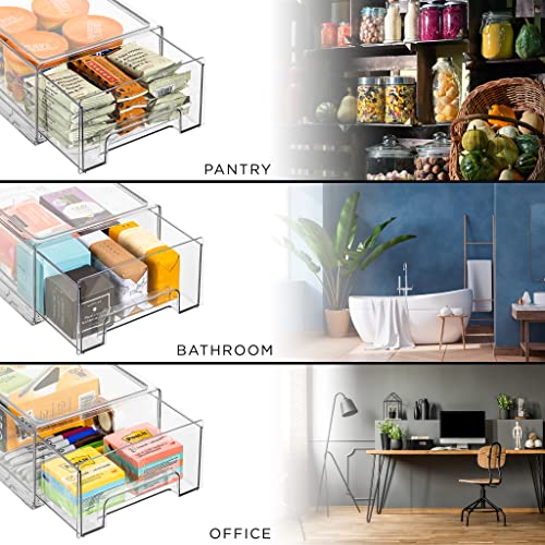 Clear Stackable Storage Drawers for Refrigerator (Medium, 2 Pack) - view 5