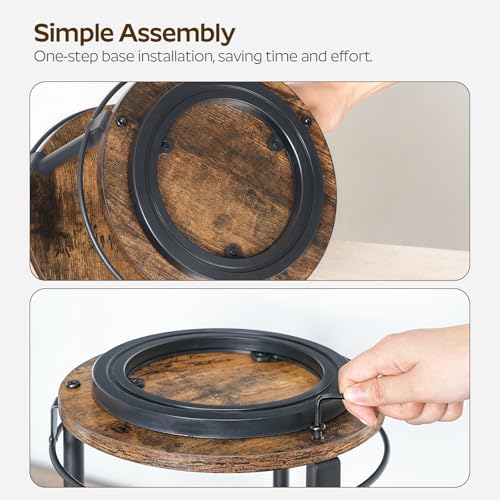 Spice Rack, Set of 2 Lazy Susan Organizer, 3-Tier Turntable Organizer For Cabinet, Compact and Versatile, for Kitchen Countertop, Rustic Brown SR23L2BR - view 6