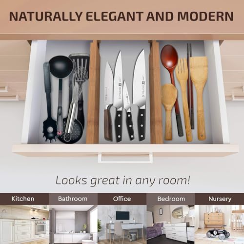 4-Pack Drawer Dividers 2.6-Inch High Dresser Drawer Organizer 16 to 22 Inch - view 3