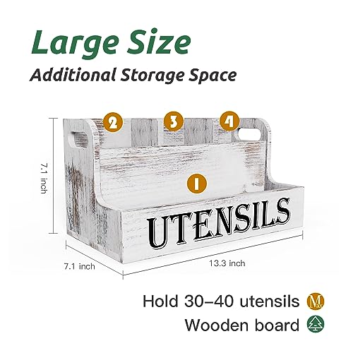 Extra Large Kitchen Utensils Holder, 2 Tier, 4 Compartments - view 2