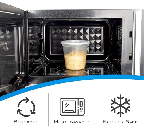 24 OZ Plastic Deli Containers With Lids, 50 Pack - view 3