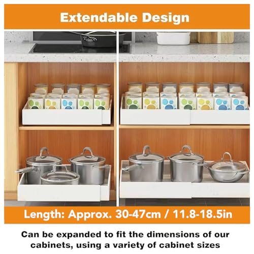 Expandable Cabinet Organizer, Easy Access Slide Out System - view 3