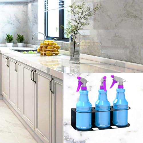 3 Spray Bottles Holder, Steel Wall Mount Storage Organizer - view 4