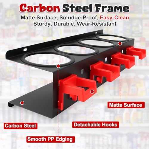 Spray Bottle Holder, 2 Pack Wall Mount Car Detailing Can Holder Spray Rack - view 2