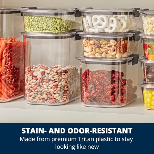 Brilliance BPA-Free Food Storage Containers with Lids Airtight Kitchen and Pantry Organization Set Includes 3 Containers and Scoops Clear 16 cups - view 5