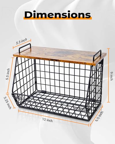 Extra Large Trash Bag Holder Under Sink, Wall Mounted Garbage Bag Dispenser Roll Holder for 13/33 Gallon Trash Bags, Kitchen/Pantry/Laundry Room Organization Basket Storage Bin, Tool-Free Assembly - view 6