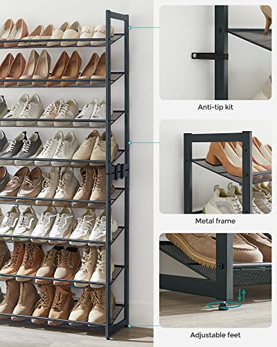 Metal Shoe Rack, 8-Tier Shoe Organizer, Holds 32-40 Pairs - view 5