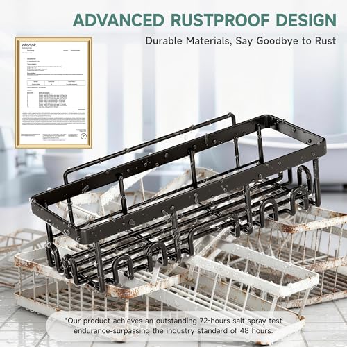 Shower Caddy 5-Pack, Bathroom Organizers and Storage Shelves, Black - view 4