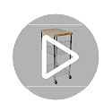Portable Kitchen 3-Tier Storage Rack on Caster Wheels with Adjustable 2 Shelves, 175 Pound Capacity, 21 x 15 x 36.7 inches (LxWxH), Wood/Chrome - view 6