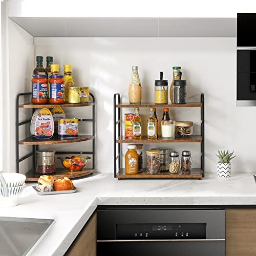 Kitchen Countertop Standing Storage Shelf,Brown - view 2