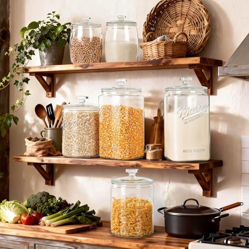 1.5 Gallon Glass Cookie Jar with Airtight Lid, Large Glass Jar - view 2