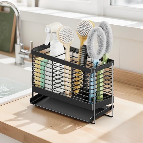 Utensil Holder, Drying Rack with Automatic Drain Tray for Kitchen Counter - view 6