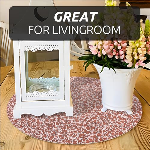 18X96 Inch Shelf Liner with Scissor & Tape Measure for Kitchen Cabinets, PVC Drawer Liner for Dresser Non-Slip Bathroom, Non-Adhesive Cabinet Liner Washable (Brown Crack) - view 5