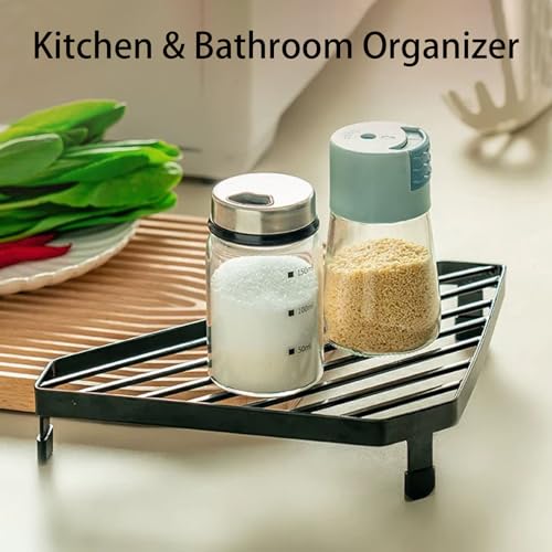Corner Stand Rack 3 Legged Kitchen Seasoning Organizer Countertop Shelf - view 4