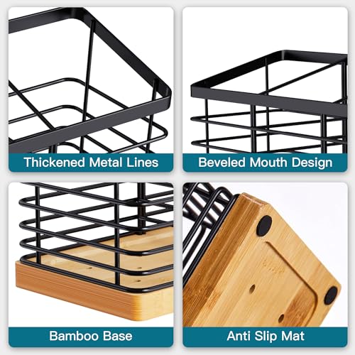 Extra Large Kitchen Utensil Holder, 4 Compartments, Black - view 4