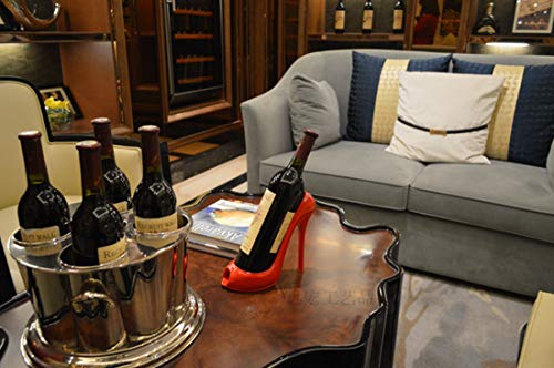 High Heel Wine Bottle Holder Countertop Storage Stand for Wedding Party Home Decor (Red High Heel) - view 3