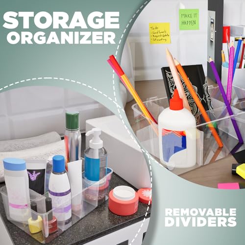 Tea Bag Organizer with Lids, Stackable Tea Box, 3 Pack, Clear - view 6