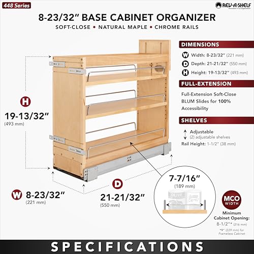 Pullout Organizer w/Soft-Close, Min Cabinet Opening 8.5" W - view 3