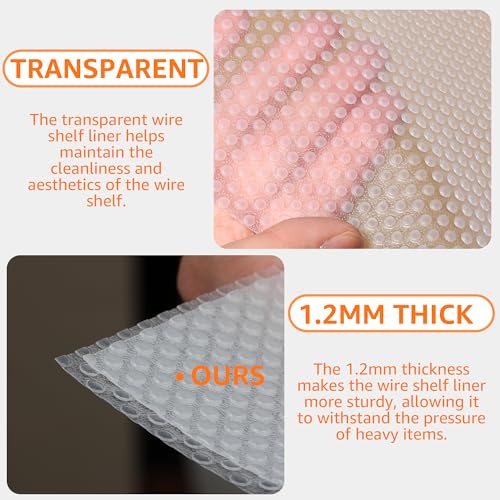 Shelf Liner for Wire Shelving: Clear 1.2mm Thick Leakproof - view 4