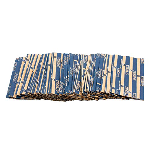 Nickel Coin Wrappers, 100 Flat Striped Coin Wrappers - view 7