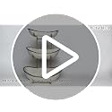 White Fruit Bowl with Gold Metal Stand, 3 Tier Modern Ceramic Fruit Bowl Fruit Rack for Kitchen Counter, Tiered Fruit Basket for Snacks Bread Candy Storage (White,3 Tier) - view 6