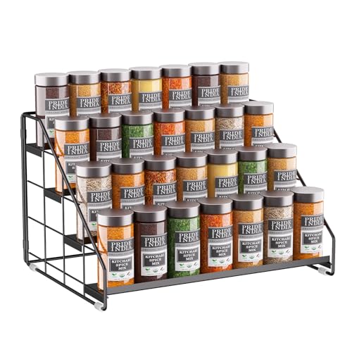 Spice Rack Organizer for Cabinet, 4 Tiered Spice Rack Organizer