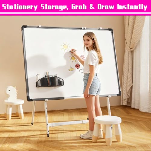 Large Magnetic Marker Holder, Heavy Duty Magnetic Whiteboard Organizer, 5 Slots Mesh Metal Magnetic Dry Erase Marker Holder Pencil Cup Caddy for Whiteboard Fridge Office (Black) - view 2