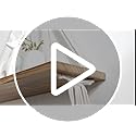 Macrame Hanging Shelves Boho Wall Decor Set of 2 Floating Wood Shelf - view 7
