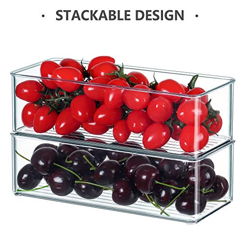 8 Pack Stackable Drawer Organizers, Deep Clear Bins in 2 Sizes - view 6